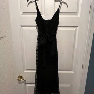 Lulus SIze S Black Lace Dress Midi